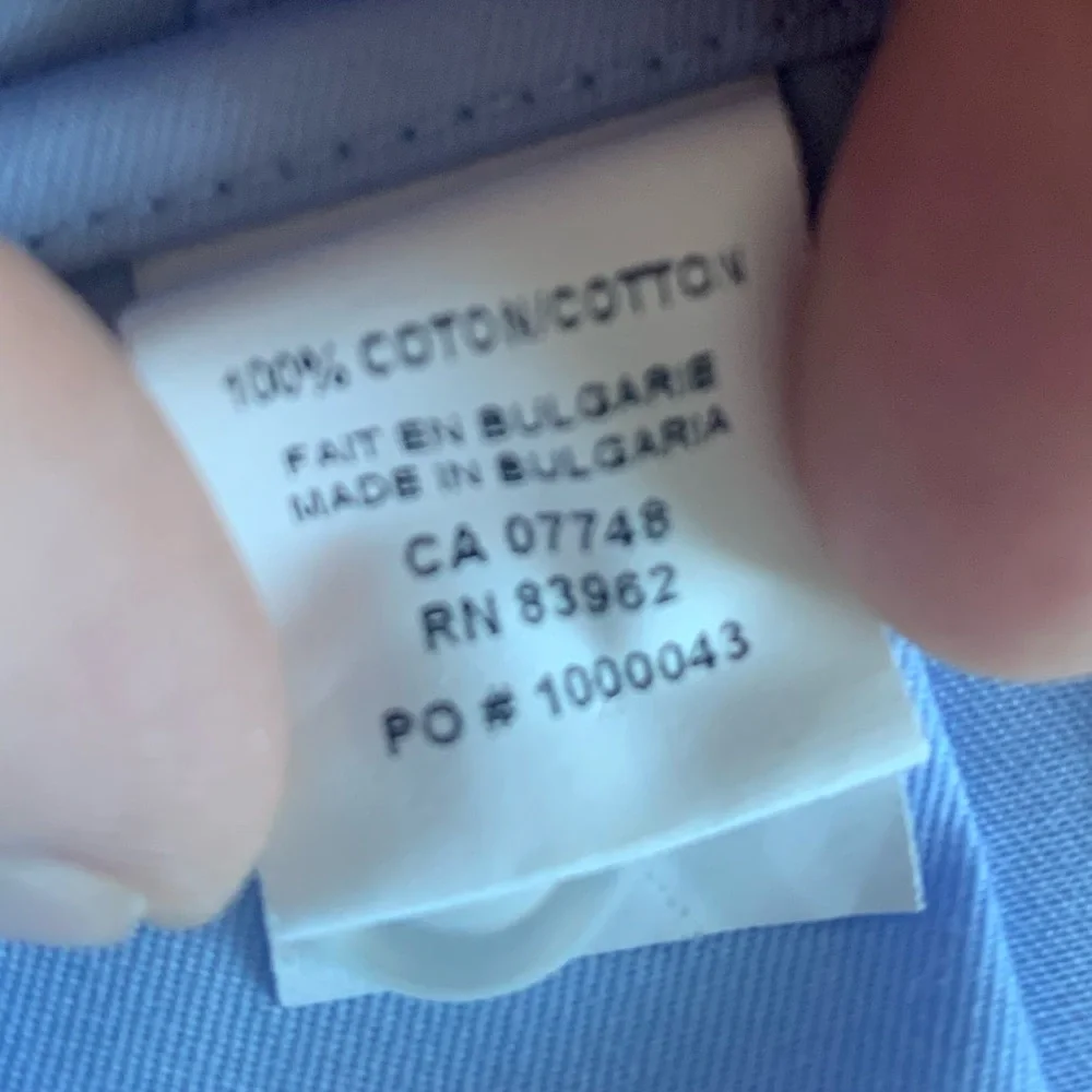 Harry Rosen Classic Long Sleeve Blue Dress Shirt Size 17 - Picture 6 of 6